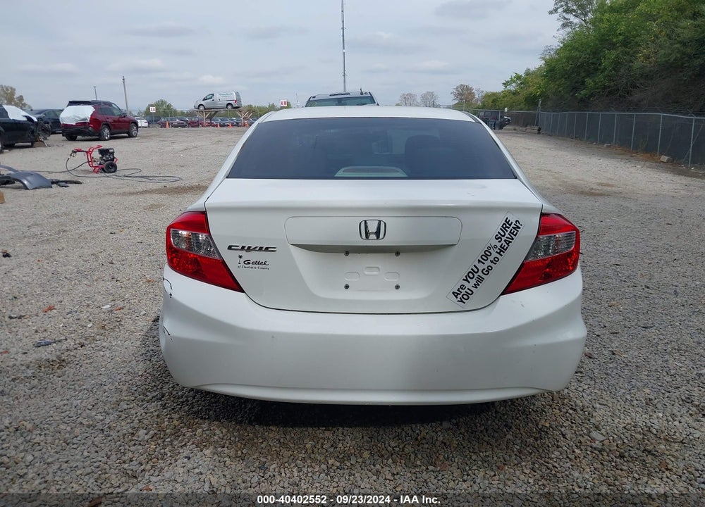 2012 HONDA CIVIC LX VIN: 2HGFB2E58CH509226