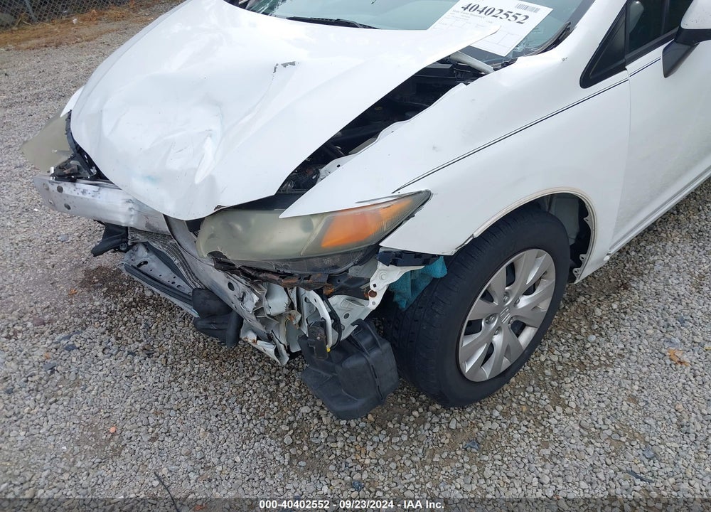 2012 HONDA CIVIC LX VIN: 2HGFB2E58CH509226