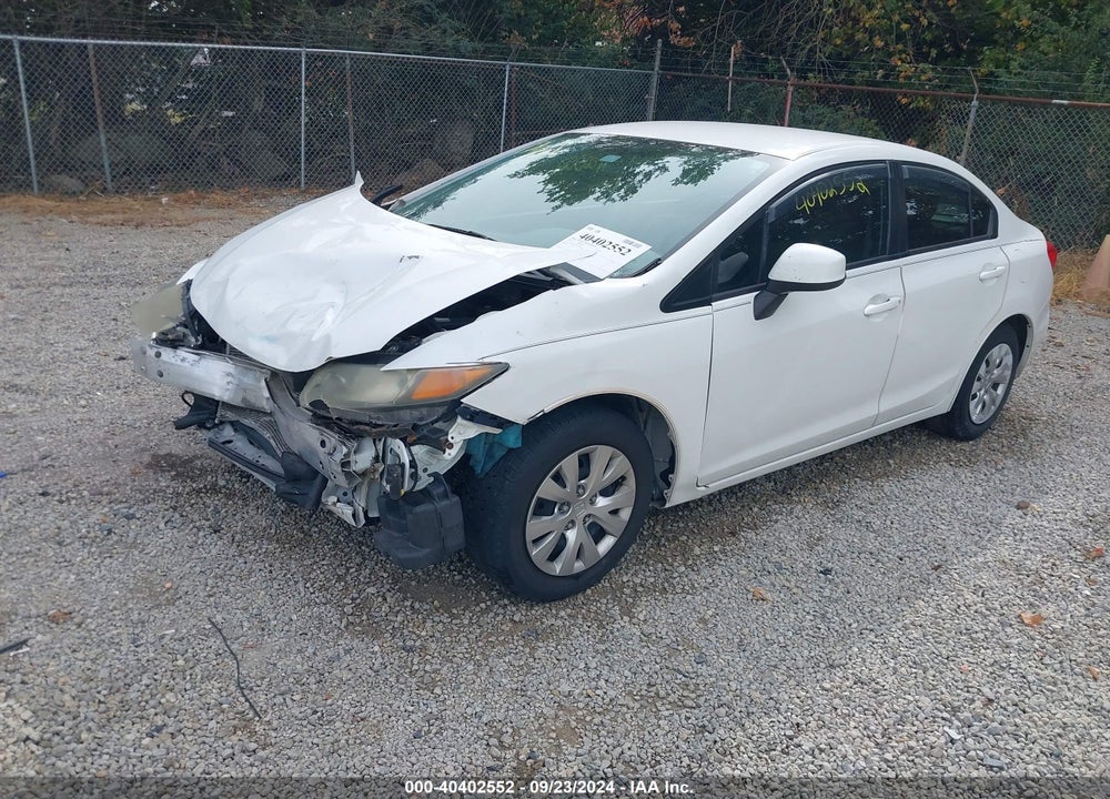 2012 HONDA CIVIC LX VIN: 2HGFB2E58CH509226