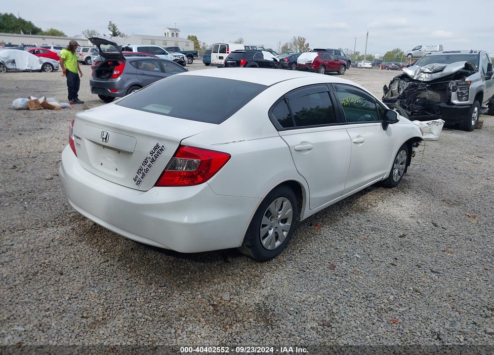 2012 HONDA CIVIC LX VIN: 2HGFB2E58CH509226