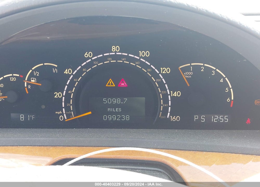 2000 MERCEDES-BENZ S 430 VIN: WDBNG70J8YA123987