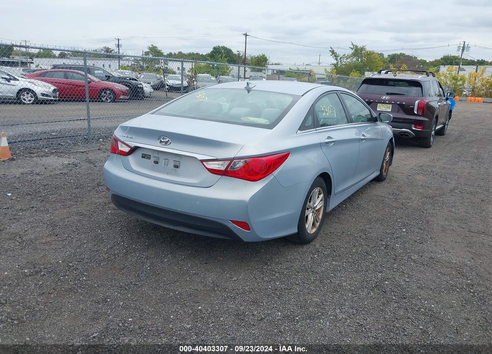 2014 HYUNDAI SONATA GLS VIN: 5NPEB4AC2EH908573
