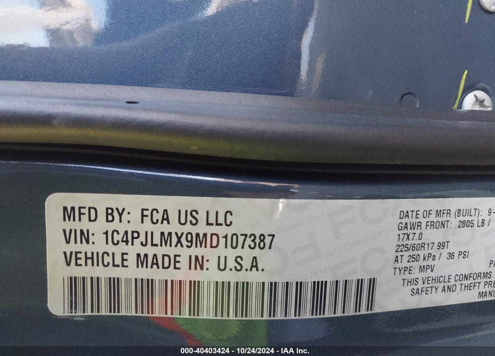 2021 JEEP CHEROKEE LATITUDE LUX FWD VIN: 1C4PJLMX9MD107387