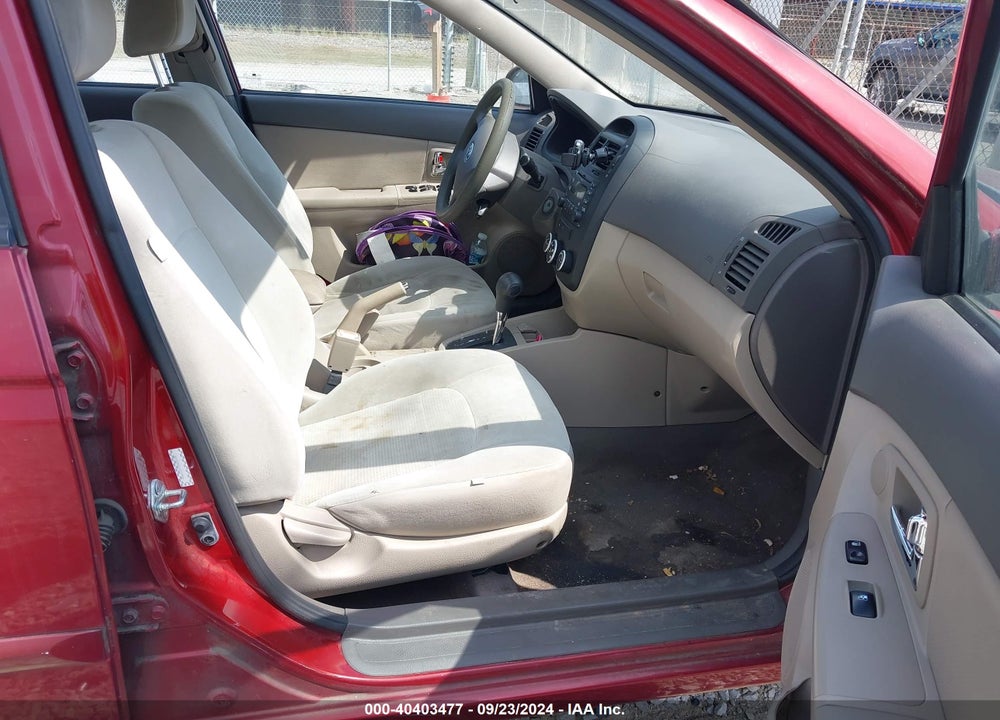 2009 KIA SPECTRA EX VIN: KNAFE221795634108