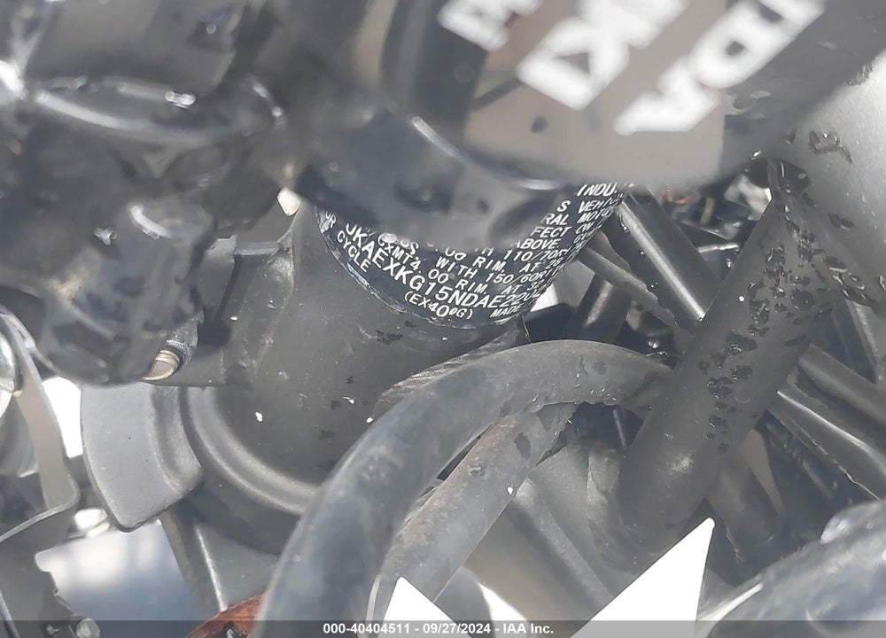 2022 KAWASAKI EX400 VIN: JKAEXKG15NDAE2202