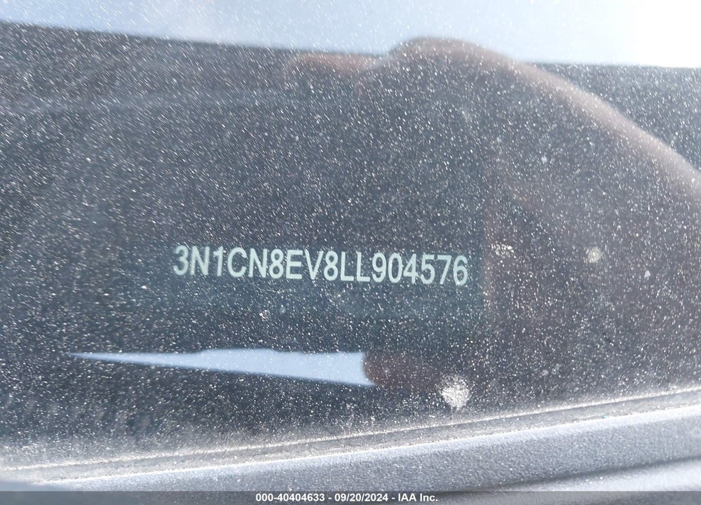 2020 NISSAN VERSA SV XTRONIC CVT VIN: 3N1CN8EV8LL904576