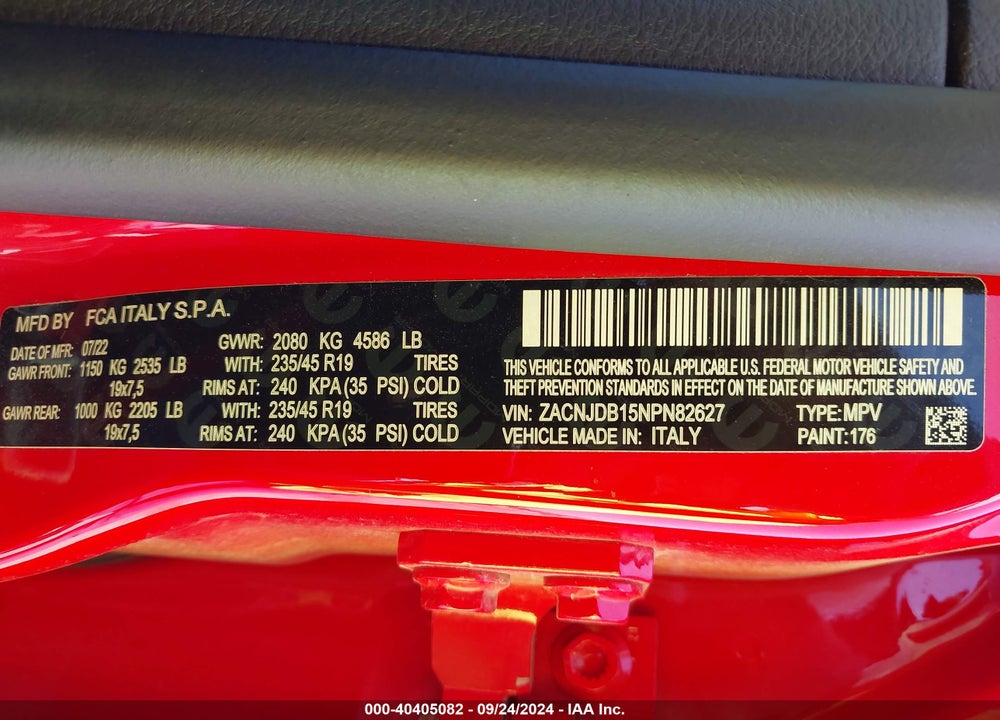 2022 JEEP RENEGADE (RED) EDITION 4X4 VIN: ZACNJDB15NPN82627