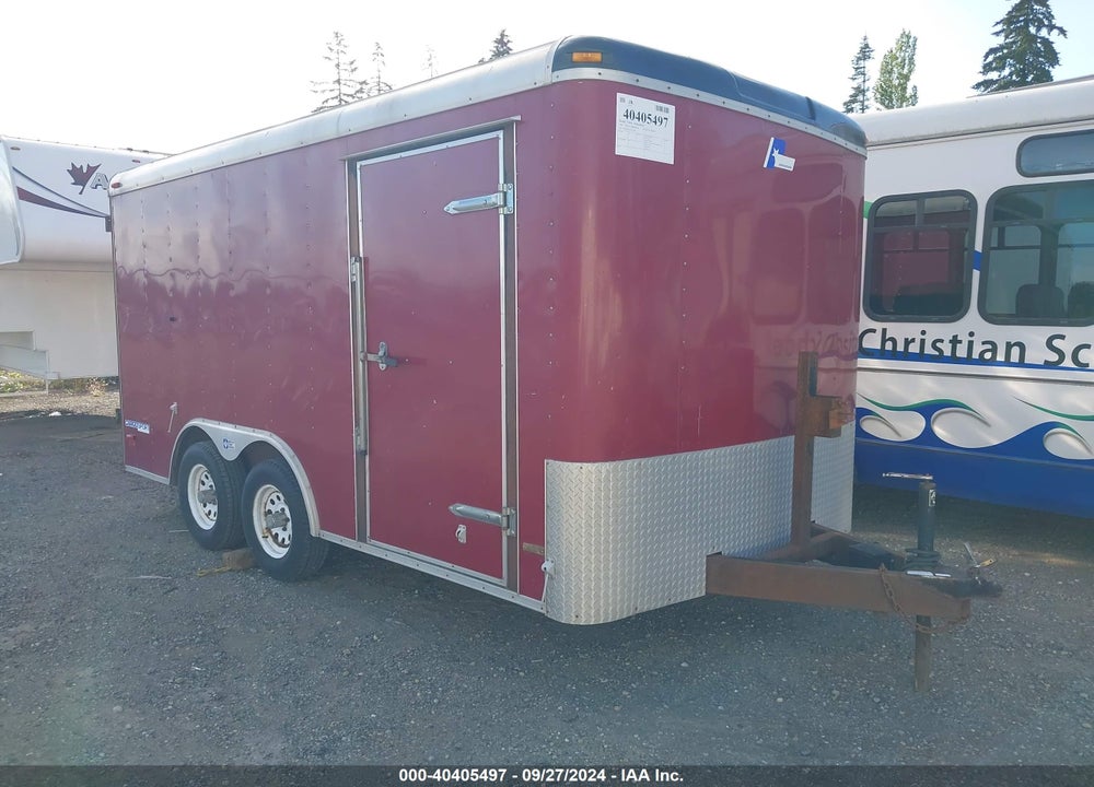 2002 PACE AMERICAN 14\' ENCLOSED TRAILER VIN: 4P2UB14252U033684