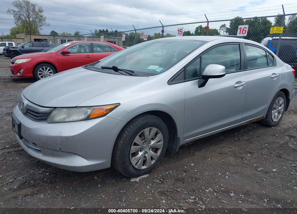 2012 HONDA CIVIC LX VIN: 2HGFB2F57CH590203
