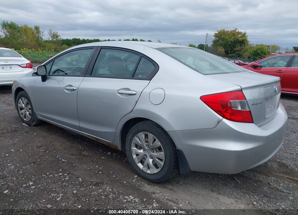 2012 HONDA CIVIC LX VIN: 2HGFB2F57CH590203