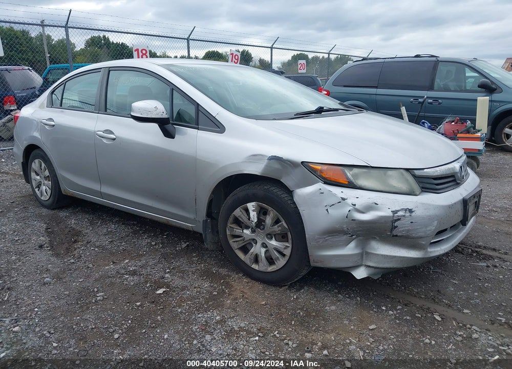 2012 HONDA CIVIC LX VIN: 2HGFB2F57CH590203