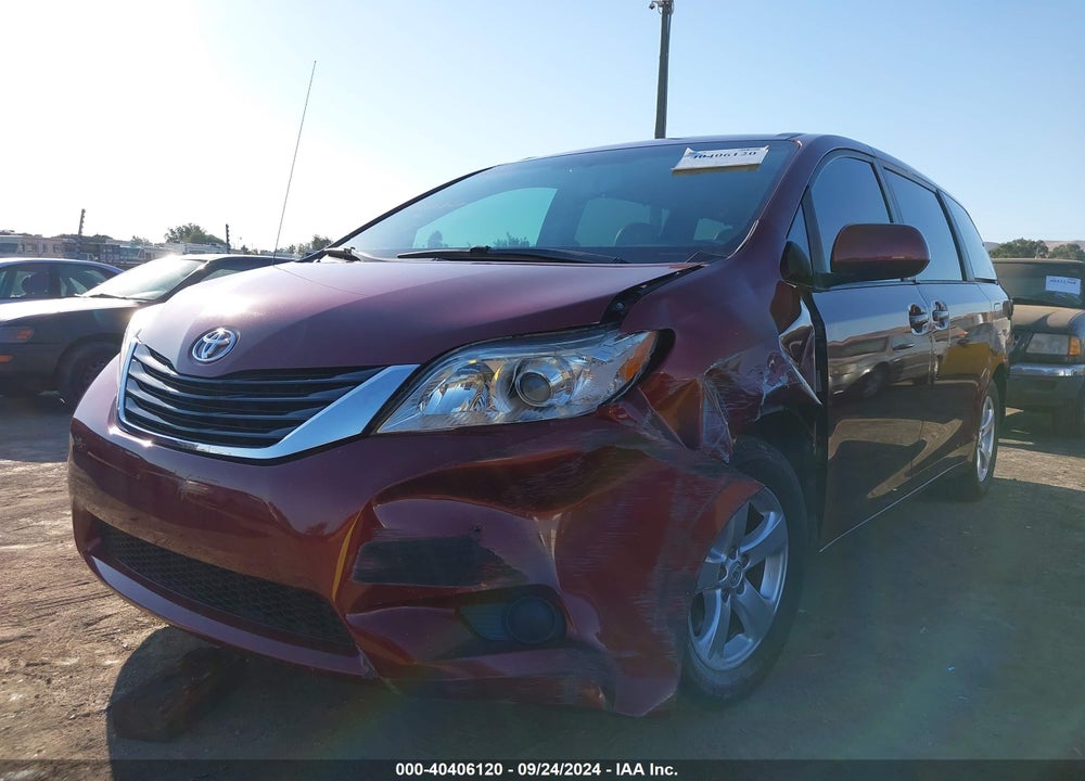 2014 TOYOTA SIENNA LE V6 8 PASSENGER VIN: 5TDKK3DC7ES456977