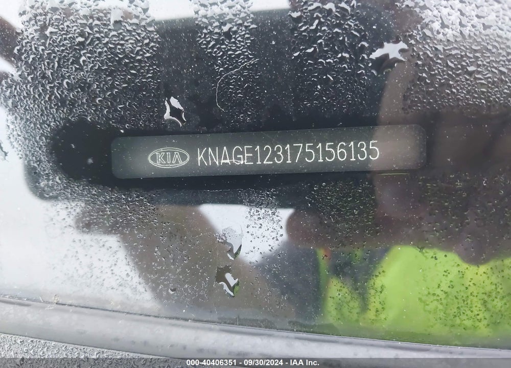 2007 KIA OPTIMA LX VIN: KNAGE123175156135
