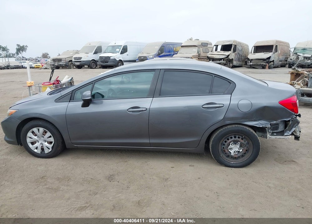 2012 HONDA CIVIC LX VIN: 19XFB2F57CE342477