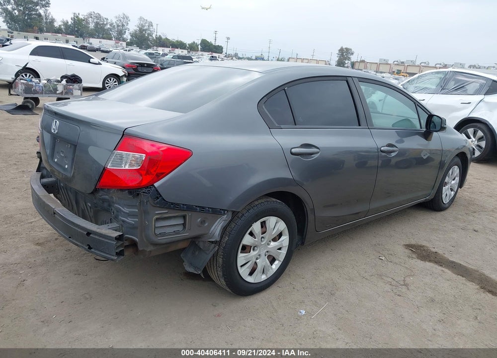 2012 HONDA CIVIC LX VIN: 19XFB2F57CE342477