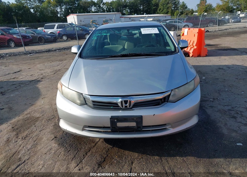 2012 HONDA CIVIC LX VIN: 19XFB2F5XCE389602