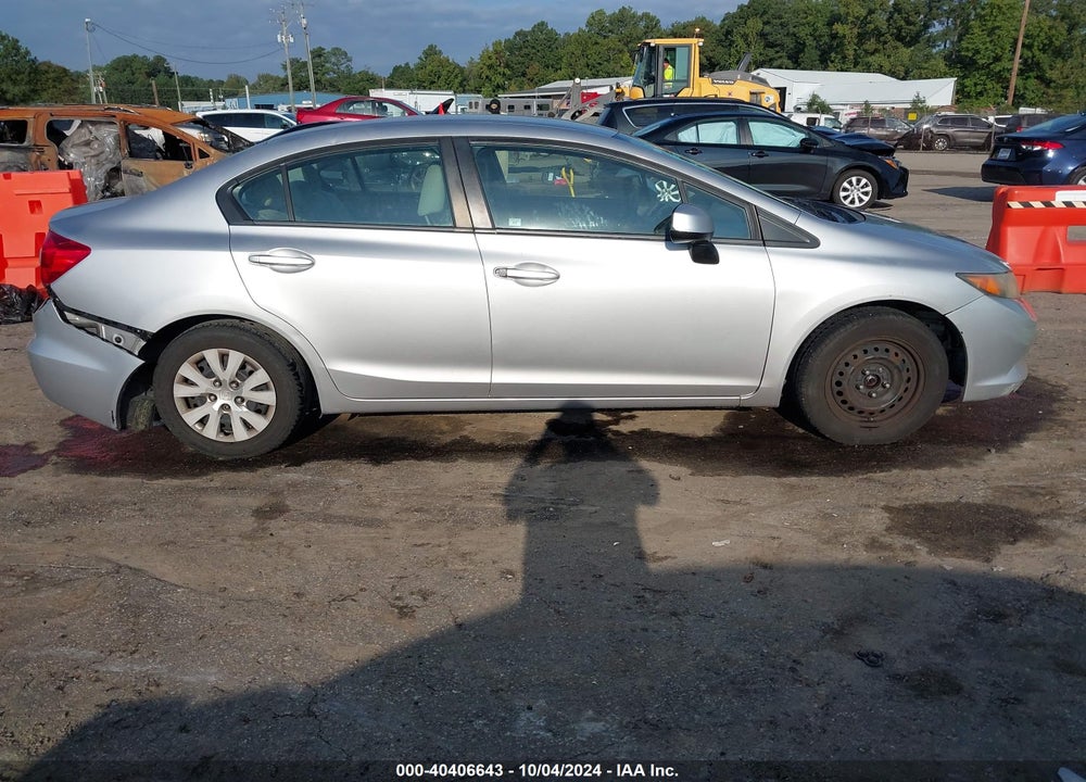 2012 HONDA CIVIC LX VIN: 19XFB2F5XCE389602