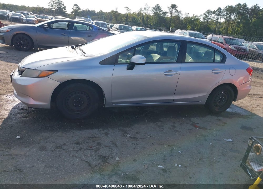 2012 HONDA CIVIC LX VIN: 19XFB2F5XCE389602