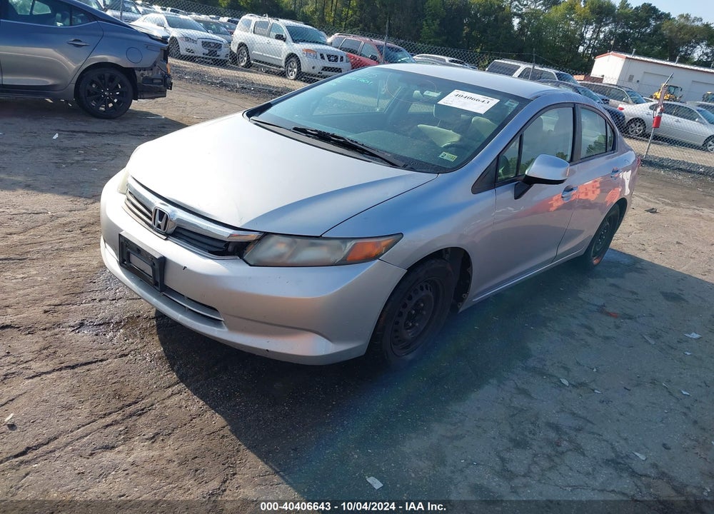 2012 HONDA CIVIC LX VIN: 19XFB2F5XCE389602