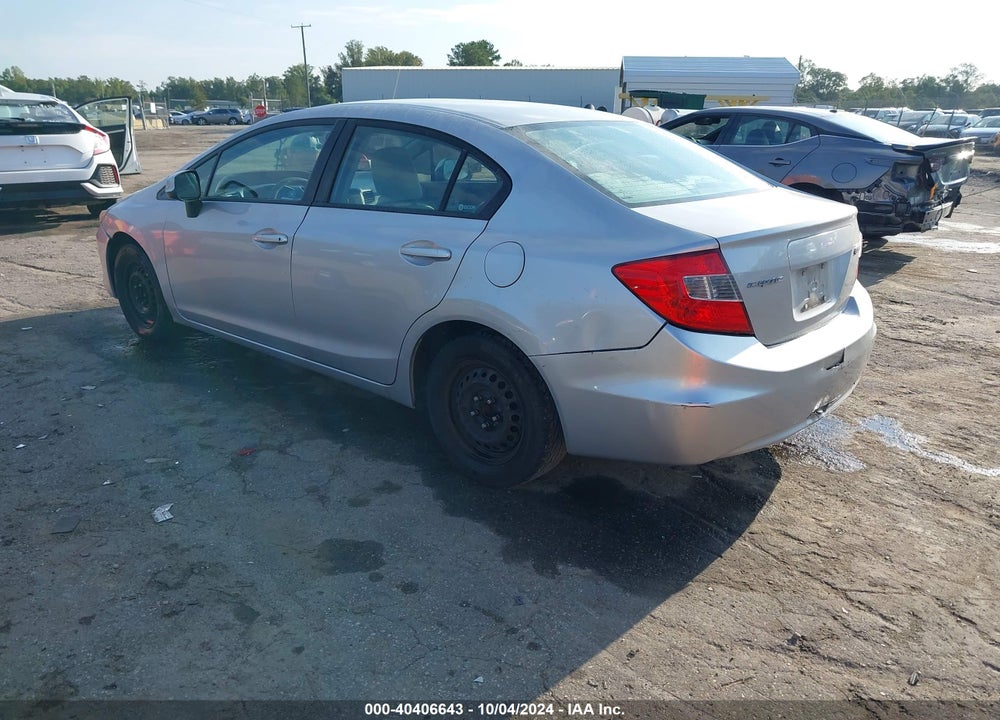 2012 HONDA CIVIC LX VIN: 19XFB2F5XCE389602