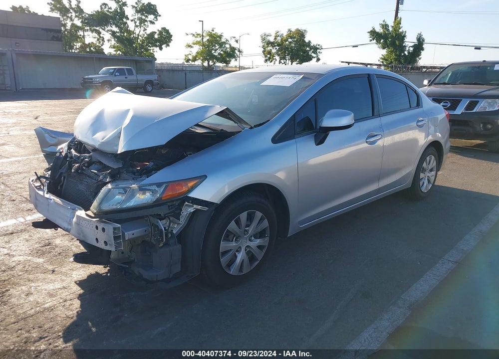 2012 HONDA CIVIC LX VIN: 2HGFB2F59CH599307