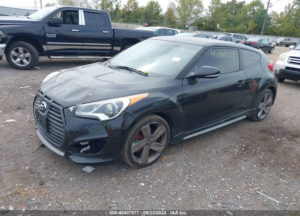 2013 HYUNDAI VELOSTER TURBO W/BLACK VIN: KMHTC6AE9DU170854