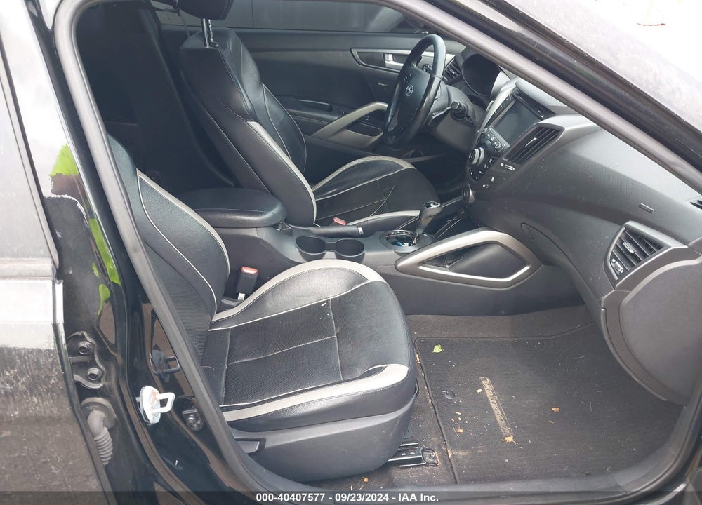 2013 HYUNDAI VELOSTER TURBO W/BLACK VIN: KMHTC6AE9DU170854