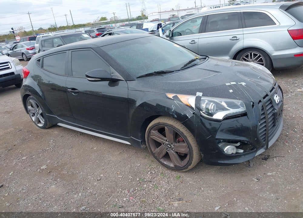 2013 HYUNDAI VELOSTER TURBO W/BLACK VIN: KMHTC6AE9DU170854