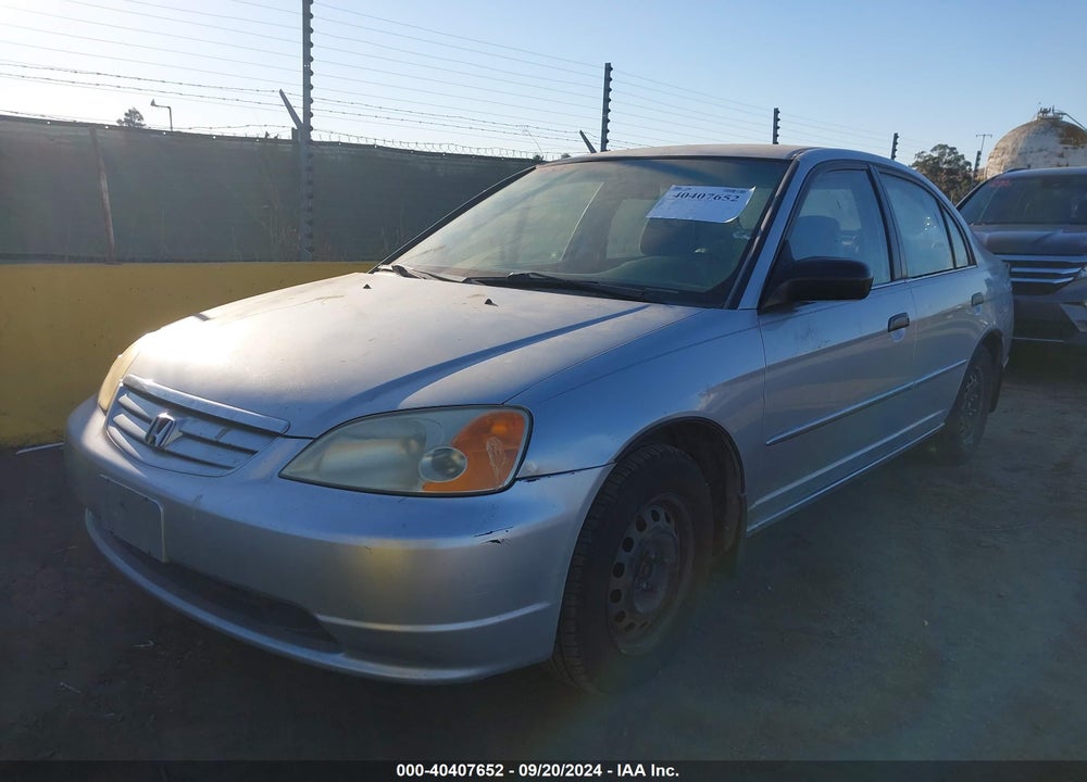 2001 HONDA CIVIC LX VIN: 2HGES16501H615414