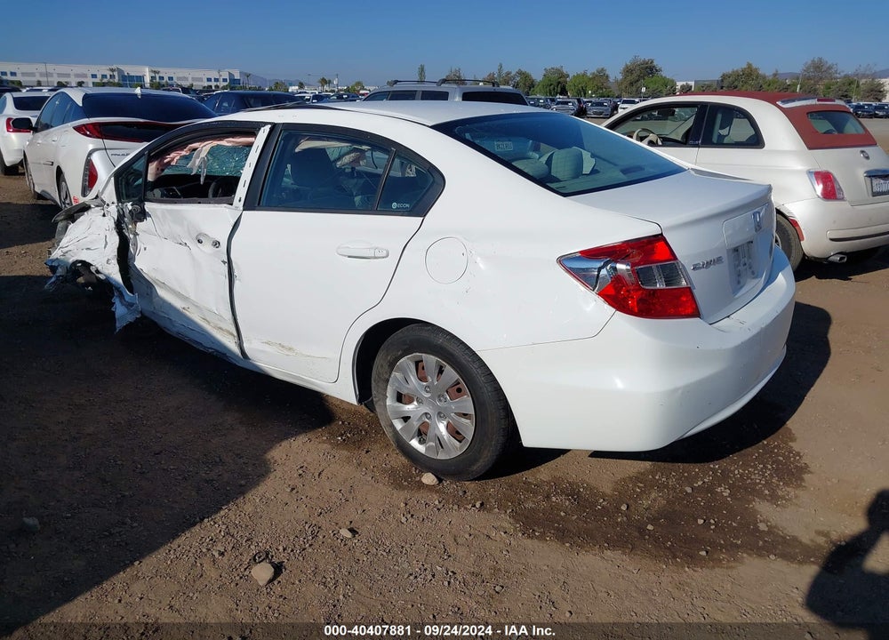 2012 HONDA CIVIC LX VIN: 19XFB2F55CE383805