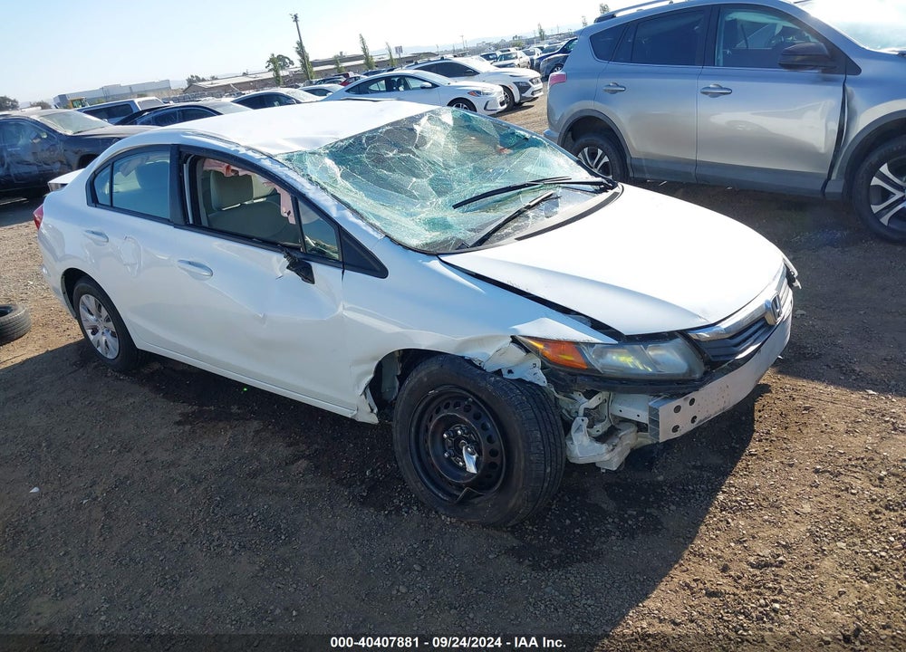 2012 HONDA CIVIC LX VIN: 19XFB2F55CE383805