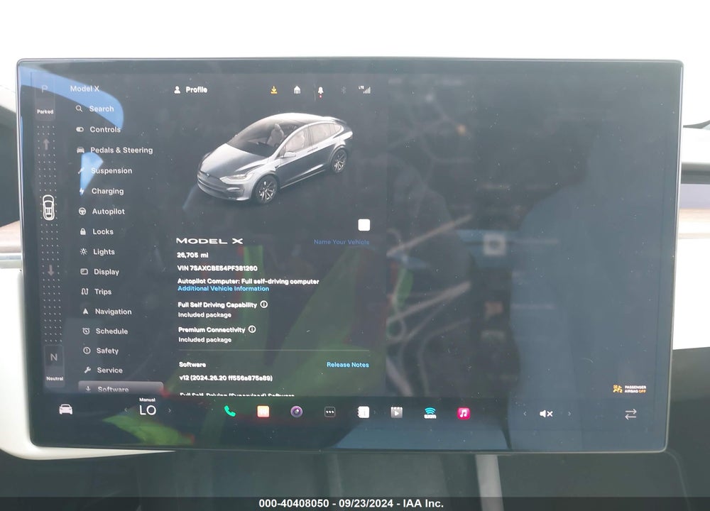 2023 TESLA MODEL X DUAL MOTOR ALL-WHEEL DRIVE/STANDARD RANGE VIN: 7SAXCBE54PF381260