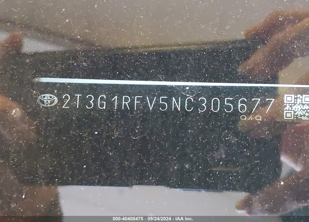 2022 TOYOTA RAV4 LE VIN: 2T3G1RFV5NC305677