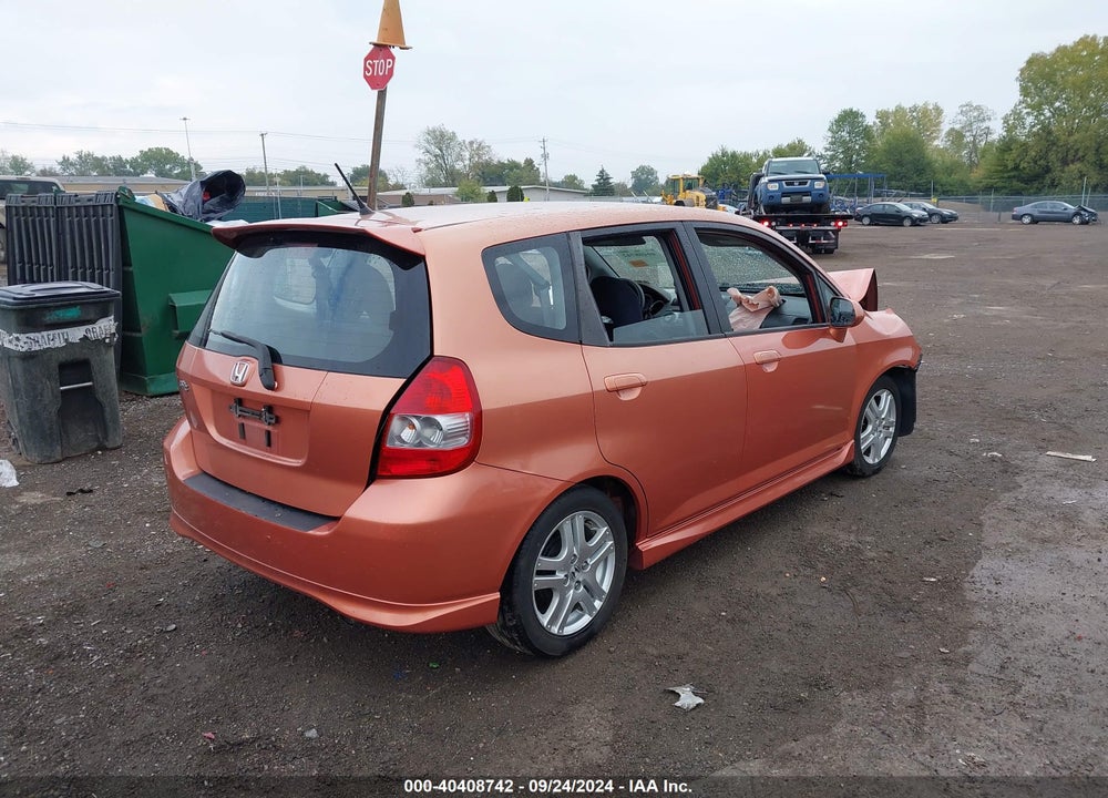 2007 HONDA FIT SPORT VIN: JHMGD38677S055412