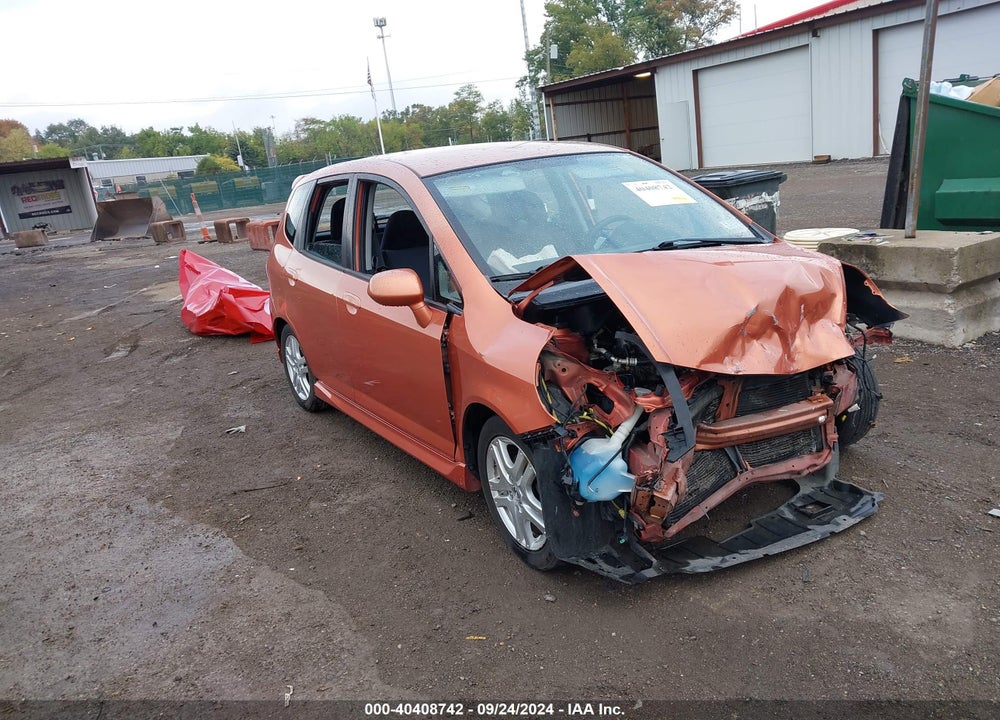 2007 HONDA FIT SPORT VIN: JHMGD38677S055412