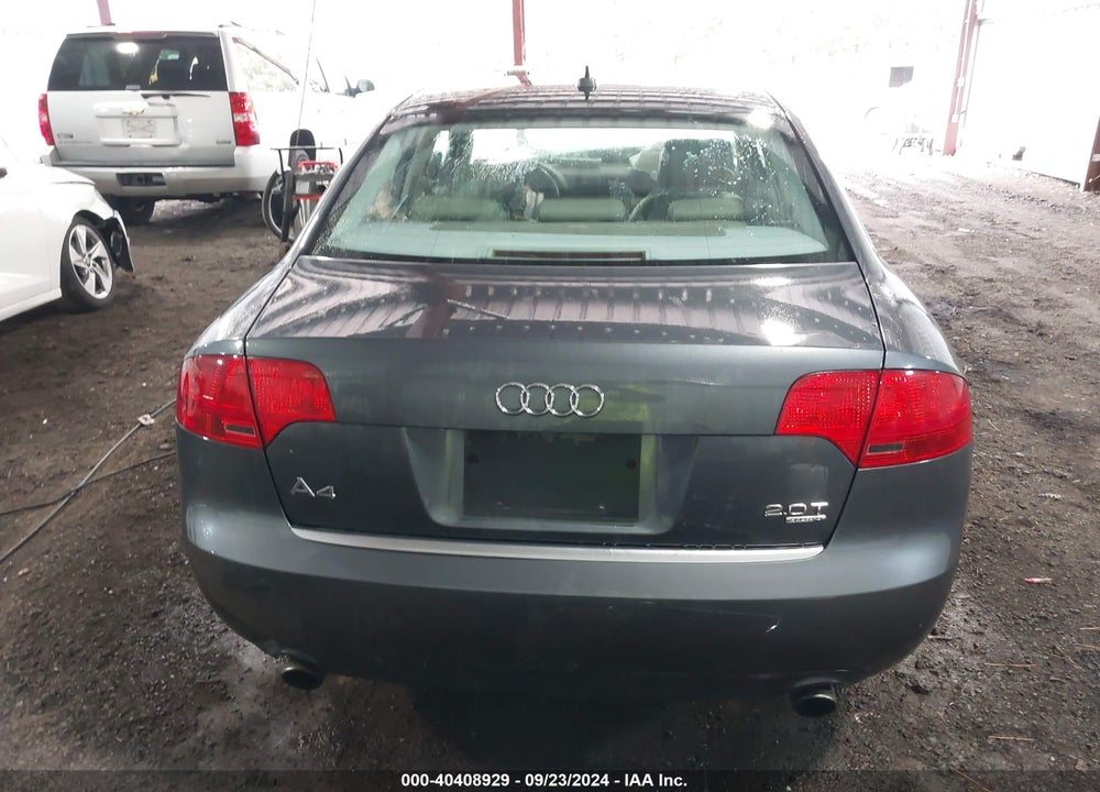 2007 AUDI A4 2.0T VIN: WAUDF78E47A106817