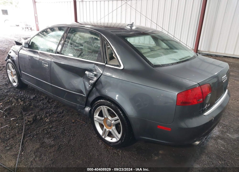 2007 AUDI A4 2.0T VIN: WAUDF78E47A106817