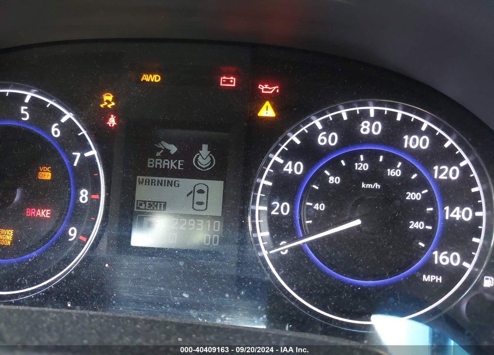 2010 INFINITI G37X VIN: JN1CV6AR0AM250611