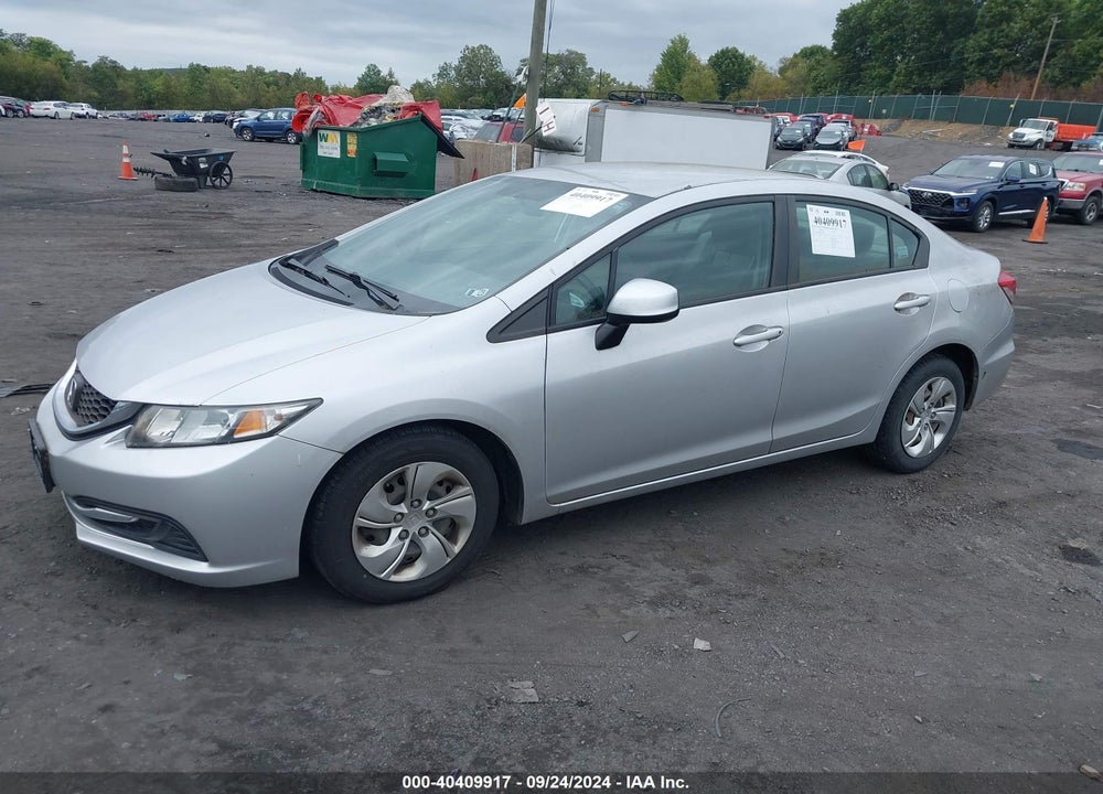 2013 HONDA CIVIC LX VIN: 19XFB2F54DE205062