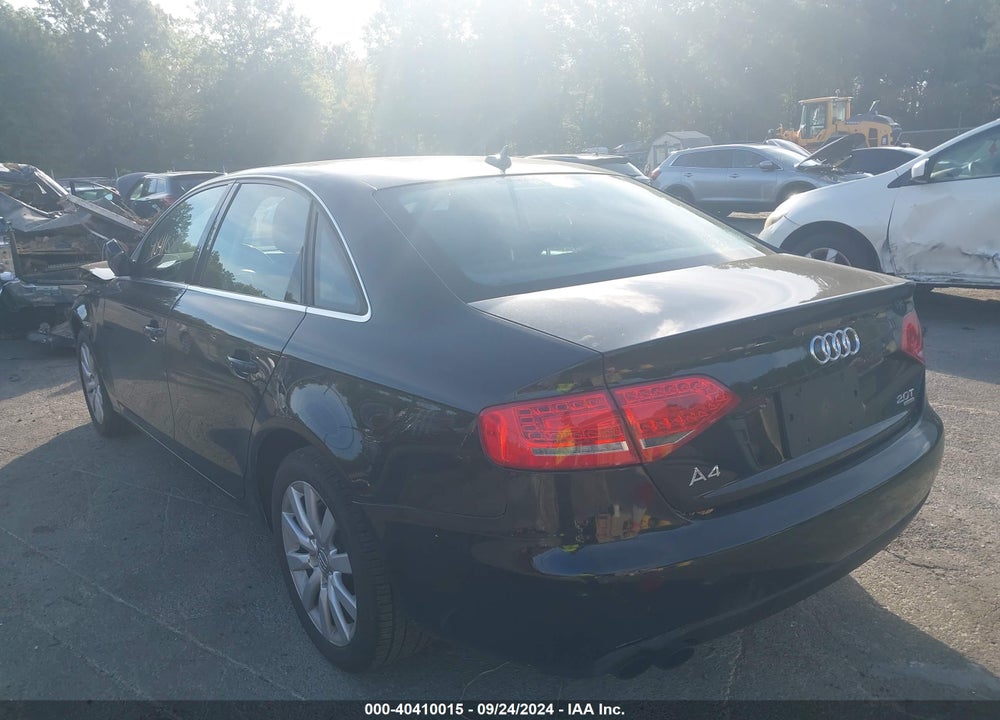 2012 AUDI A4 2.0T PREMIUM VIN: WAUBFAFL0CN002270