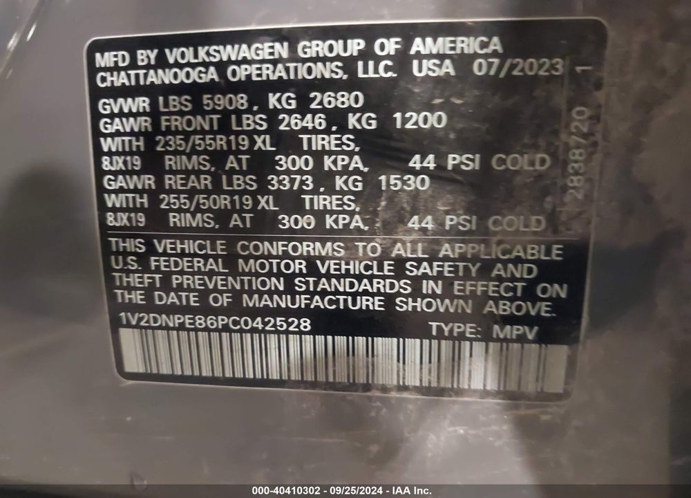 2023 VOLKSWAGEN ID.4 VIN: 1V2DNPE86PC042528
