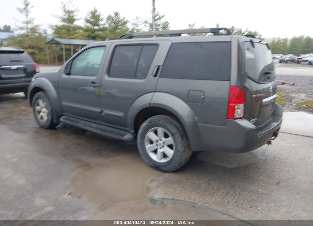 2008 NISSAN PATHFINDER SE VIN: 5N1AR18B38C619106