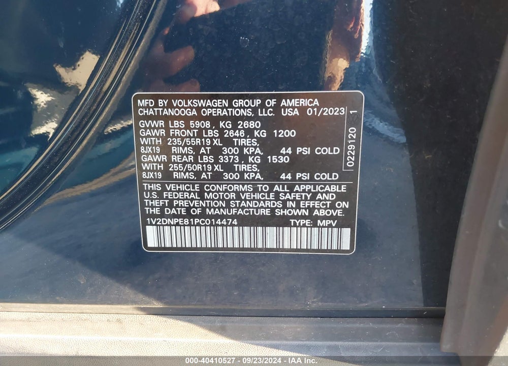 2023 VOLKSWAGEN ID.4 AWD PRO VIN: 1V2DNPE81PC014474