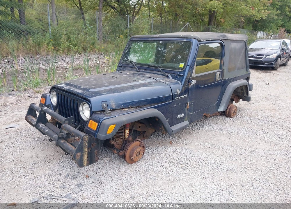 2000 JEEP WRANGLER SE VIN: 1J4FA29P6YP789027