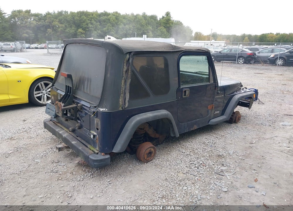 2000 JEEP WRANGLER SE VIN: 1J4FA29P6YP789027