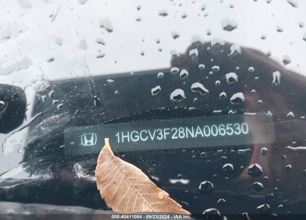 2022 HONDA ACCORD HYBRID SPORT VIN: 1HGCV3F28NA006530