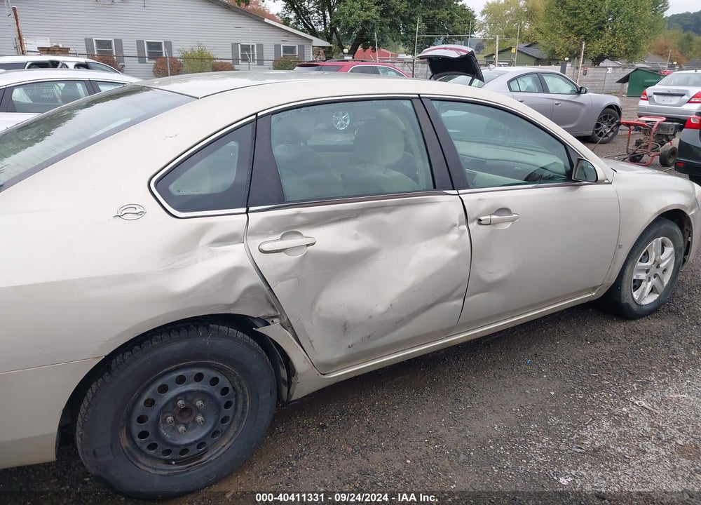 2008 CHEVROLET IMPALA LS VIN: 2G1WB58K481200637