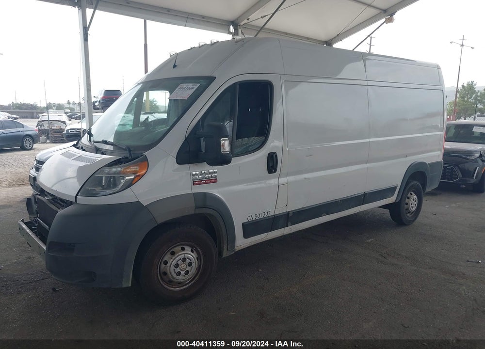 2018 RAM PROMASTER 2500 HIGH ROOF 159 WB VIN: 3C6TRVDG9JE111086