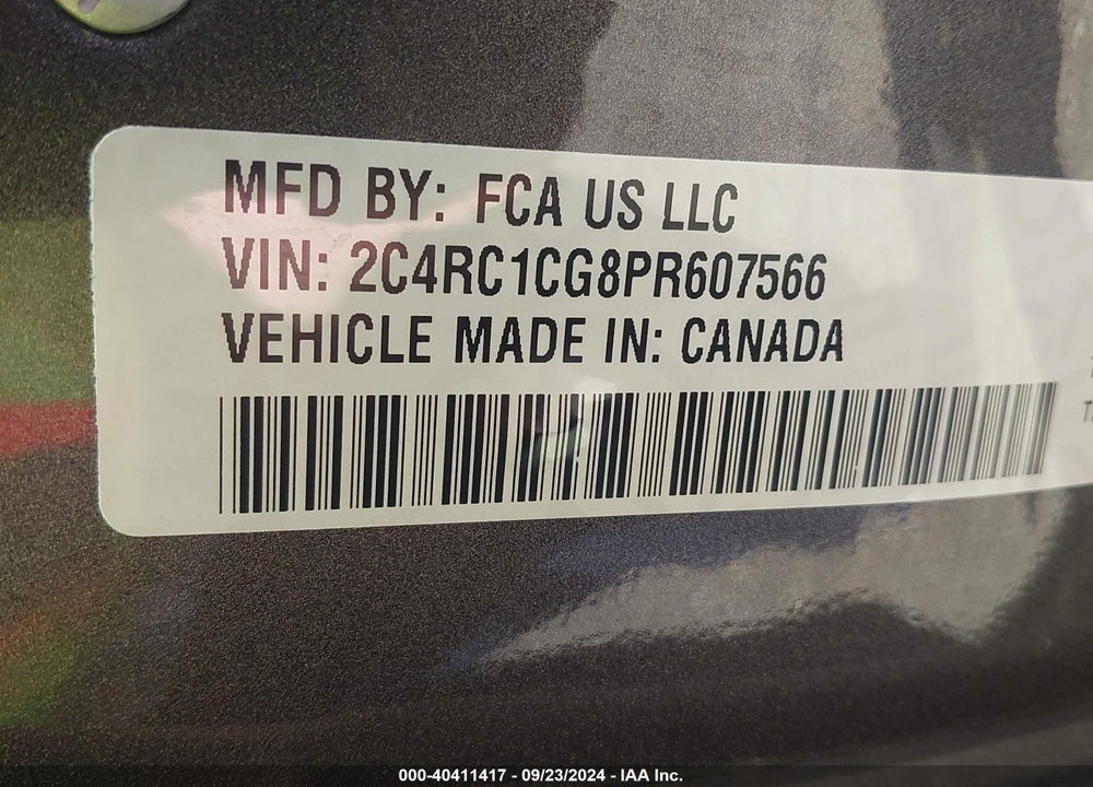 2023 CHRYSLER VOYAGER LX VIN: 2C4RC1CG8PR607566