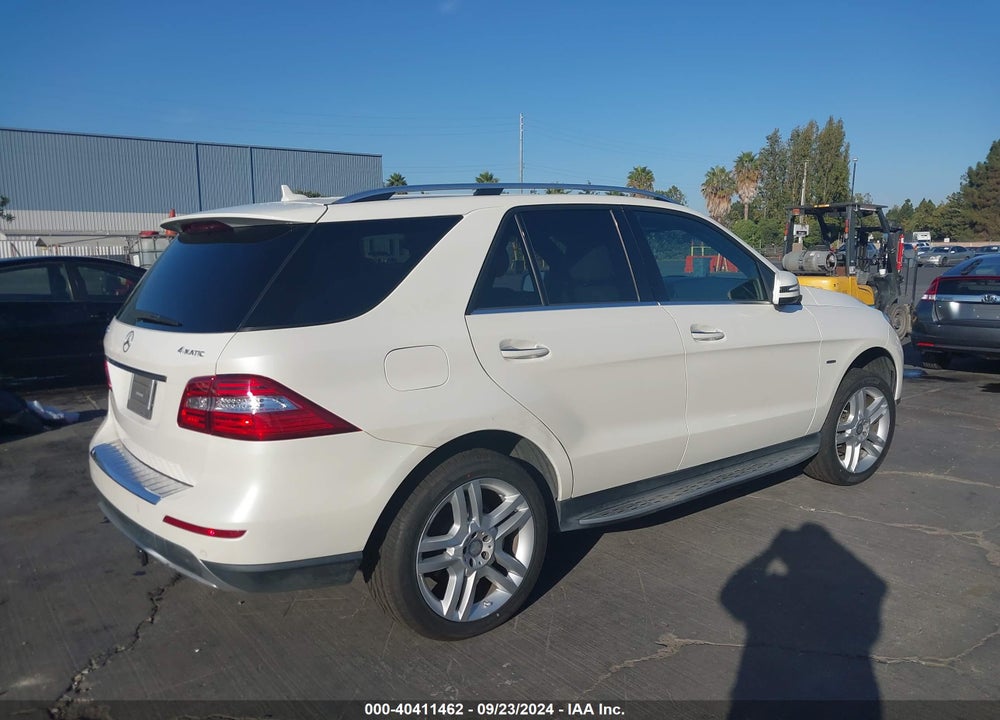 2012 MERCEDES-BENZ ML 350 4MATIC VIN: 4JGDA5HB9CA040122